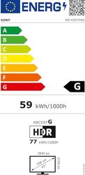 Sony Bravia TV KD-43X75WL: TV 4K ultra hd led | HDR | Google TV | ECO-pakket | BRAVIA Core - Signature Sony design [energieklasse F]