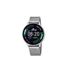 Reloj Lotus para Hombre 50014/A Smartwatch Caja de Aleacion de Zinc Plateado Correa de Acero Inoxidable 316l Plateado