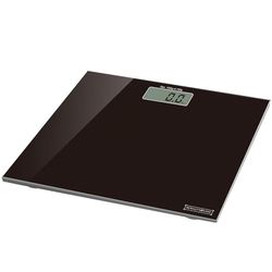 ROYALTY LINE, RL-PS3 Black, Pèse-personne numérique à LED, capacité 180 kg, design élégant en verre trempé, affichage LCD lumineux, batterie incluse, précision constante