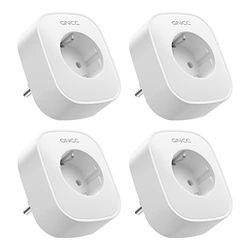 ZOOZEE -GNCC - Presa Smart WLAN, presa Alexa, presa intelligente misura il consumo di energia domestica, 16 A, colore bianco, confezione da 4