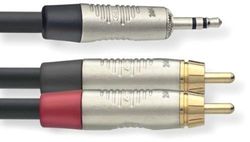 Stagg NYC3/MPS2CMR Câble Jack à 2 x Phono Plug Noir