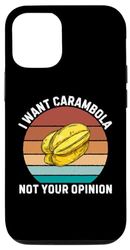 Carcasa para iPhone 13 Pro Retro Quiero Carambola No Tu Opinión Vintage Carambola