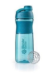 Blender Bottle Sportmixer Twist, Botella mezcladora de batidos de proteínas, Unisex, con batidor Blenderball, 820ml - teal