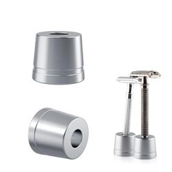 Linkidea Paquete de 2 soportes de maquinilla de afeitar de seguridad, diámetro de apertura de 13 mm, soporte de maquinilla de afeitar para hombre, soporte para maquinilla de afeitar para encimeras de