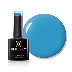 Bluesky Gel Nail Polish, Cerulean Sea 80581, Blue, Cerulean, Light, Sea Blue 10 ml (Requires Curing Under UV LED Lamp)