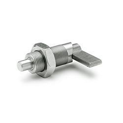 Ganter Standard Elements, Locking bar, GN 612-8, pin Diameter: 0.3 inch, 1 Piece, Silver, GN 612-8-M12X1,5-AK-NI