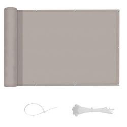 LOVE STORY Balkon Privacy Scherm 0.9x8m - Waterdicht Balkonhek Afdekking (PES), Scheidings- en Beschermende Schermen voor Balkons, UV-Bescherming voor Appartementen Balkons,Tuin,Bruin
