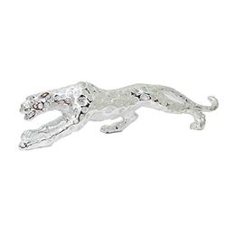 Gåvor 4 alla tillfällen begränsad 40 tum stor silver leopard harts abstrakt statyett skulptur heminredning vilda djurstaty, en storlek