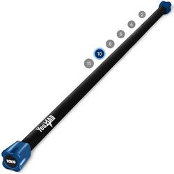 Yes4All Total Body Weighted Workout Bar 2-15 kg, barbell voor het tillen van aerobic, yoga, pilates en oefeningen krachttraining in huis en sportschool, verzwaarde bar rekken, enkel/combo