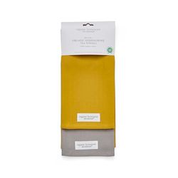 Cooksmart British Designed Pack of 2 Tea Towels | Luxury Tea Towels for Kitchen | Herringbone Organic Tea Towel Set