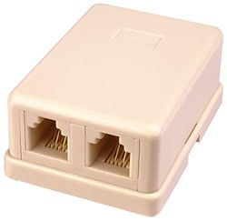 PremiumCord Enchufe para teléfono (2 Conectores RJ11, Autoadhesivo)
