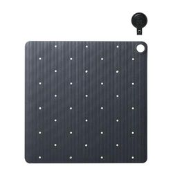 Sealskin Ribb - Alfombrilla Antideslizante para Ducha (55 x 55 cm, Incluye Gancho Negro)