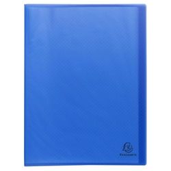 Exacompta - Ref 78542E - Box of 15 Opak recycled document protectors - 40 grained pockets - 80 sheets - for A4 format - soft cover in polypropylene 4/10th semi-opaque - light blue