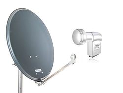RED OPTICUM Staal QA60 satellietantenne met Octo-LNB (60 cm) antraciet