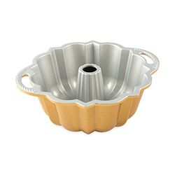 Nordic Ware Anniversary 51277 Moule à gâteau 6 tasses en fonte d'aluminium avec motif géométrique