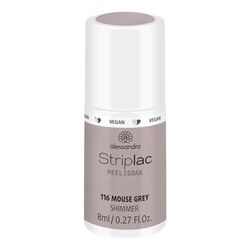 alessandro Striplac Peel or Soak Vegan Mouse Grey - LED Nail Polish in Delicate Grey - For Perfect Nails in 15 Minutes 8 ml