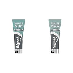 Signal White Now Pâte Dentifrice Blancheur Detox Argile & Charbon Actif, 75ml (Lot de 2)
