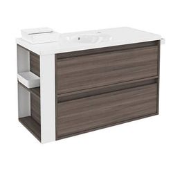 Bath + – Meuble de salle de bain avec 2 tiroirs et lavabo de porcelaine Bsmart