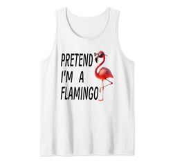 Disfraz de flamenco para Halloween, diseño de flamenco, color rosa Camiseta sin Mangas