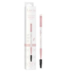 Luvia Professional Makeup Brush, Eyebrow Make-Up Brush, Eyebrow Brush, Eye Brush, Flat Angled Brush, Multi-Function, Vegan Cosmetic Brush, 430 // Brow Duo - Candy