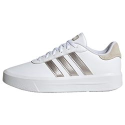 adidas Court Platform dames Sportschoenen, ftwr white/champagne met./alumina, 39 1/3 EU