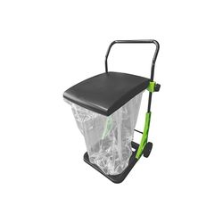 Bosmere trädgårdsvagn, justerbar hopfällbar trädgårdsavfallsburk, bärbar papperskorg, legerat stål, grön