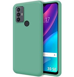 Tumundosmartphone Funda Silicona Líquida Ultra Suave para TCL 30 SE / 30E / 306 Color Verde