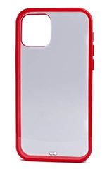 System-S Skyddsfodral av silikon i rött transparent fodral för iPhone 12 Pro
