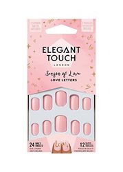 Elegant Touch Season of Love-Lettere d'Amore, 12 Misure per Unghie Occhiali, French, Nail Sizes Donna