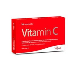 Vitae Vitamin C 30 comprimidos | Vitamina C natural de escaramujo | Defensas y Sistema Inmunitario | Cansancio y Fatiga | Antioxidante