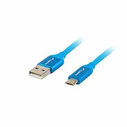 LANBERG CABLE USB CA-USBM-20CU-0010-BL CONECTORES USB A A MICRO USB QC 3.0 1M AZUL