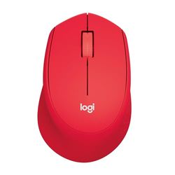 Logitech M330 Silent Plus Souris Sans Fil, Récepteur Nano USB 2,4GHz, Résolution Capteur Optique 1000 ppp, Pile Durée 2 ans, Compatible PC, Mac, Ordinateur Portable, Chromebook - Rouge