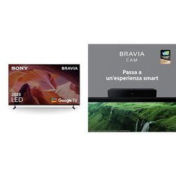 Sony BRAVIA, KD-65X80L, LED, 4K HDR, Google TV, ECO PACK, BRAVIA CORE, Flush Surface Design, Modello 2023 + BRAVIA CAM CMU-BC1