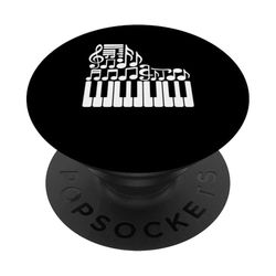 Music Notes Keyboard Piano Pianist Musician Pianists PopSockets Adhesive PopGrip