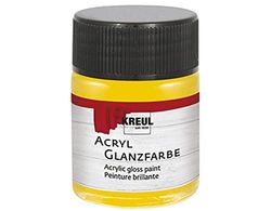 Kreul 79530-50 ML Brillante Jaune Soleil, Peinture Acrylique Lisse pour Peindre et bricoler, à Base d'eau, résistante à la salive, séchage Rapide et Opaque, Sunny Yellow, 50 ml