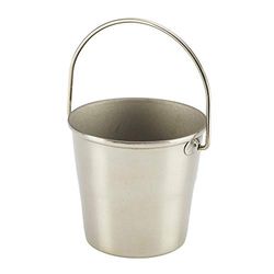 Genware Stainless Steel Miniature Bucket 4.5cm - Novelty Sauce Ramekin Dip Pot