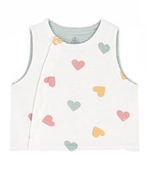 Petit Bateau Uniseks baby A086E wikkelvest, wit marshmallow/meerkleurig, 6 maanden, wit marshmallow/meerkleurig, 6 Maanden