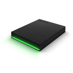 Seagate Game Drive voor Xbox, 4 TB, externe harde schijf draagbaar, USB 3.2 Gen 1, zwart met ingebouwde groene LED-balk, Xbox-gecertificeerd, 2 jaar reddingsdiensten (STKX4000402)