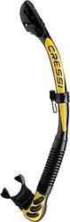 Cressi Epsilon SPE Alpha Ultra Dry Snorkel de silicone tático série tubo respiradores, adulto, unissexo, tamanho único, preto/amarelo