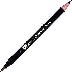 Kuretake ZIG Art and Graphic Twin Tip Brush Marker Pen 230 Pale Mauve