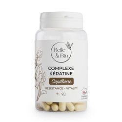 RESISTANCE & VITALITE - Complexe Kératine - 90 Gélules - Cure de 20 jours - Complément Alimentaire BELLE&BIO - Fabriqué en France