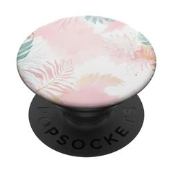 Hojas pastel tropicales - Oro rosa PopSockets PopGrip Adhesivo