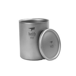 Keith Ti3342 - Taza, doble pared, titanio