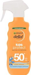 Garnier Delial Niños Hydra 24h Protect Pistola Spray Protector Solar FPS 50+. Muy alta protección. Resistente al agua y a la arena. Para niños. Testada bajo control pediátrico. 270 ml