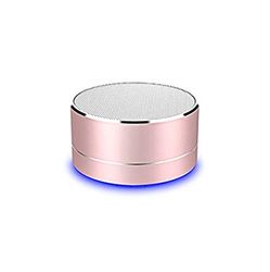 Luidspreker, metaal, Bluetooth, voor Huawei P Smart+ 2019 smartphone, USB-poort, TF-kaart, auxiliar-luidspreker Micro Mini (roze)