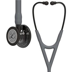 3M Littmann Cardiology IV Fonendoscopio Diagnóstico, Campana De Acabado Estándar, Vástago Y Auricular De Acero Inoxidable, Tubo Color Gris, 69 cm