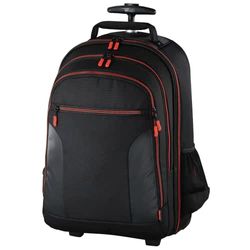 Hama Miami - Mala com rodas, universal, compartimento para portátil, preto e vermelho, Preto e vermelho, Grande, Miami