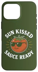 Sun Kissed Sauce Ready Funny Tomato Occhiali da sole Custodia per iPhone 16 Pro Max