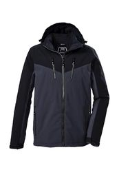 killtec Uomo Giacca da sci/giacca funzionale con cappuccio e paraneve KSW 441 MN SKI JCKT, dunkel stahlblau, L, 43159-000
