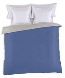 Funda Nordic omkeerbaar azulón-plomo - Cama de 135/140 (1 stuk) - 50% algodón / 50% polyester - 144 Hilos Gramage: 115